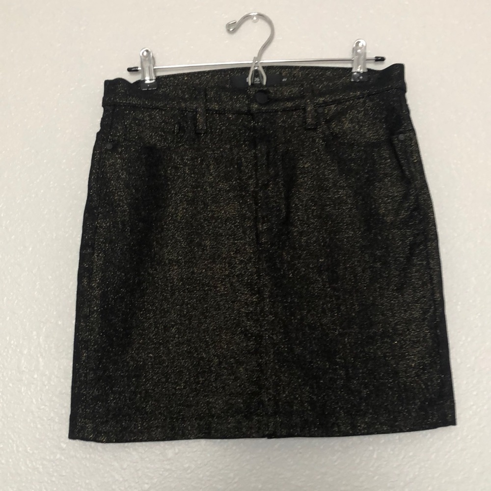 Hudson Jeans black and gold glitter skirt